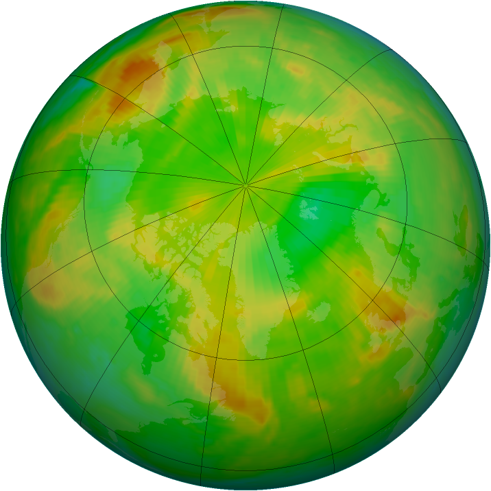 Arctic ozone map for 08 June 1999